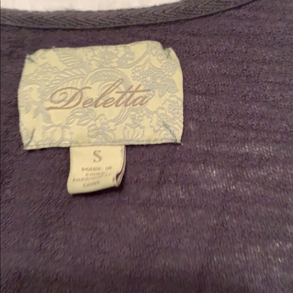 Anthropologie Deletta tank w/ rose embellishment - Picture 3 of 4